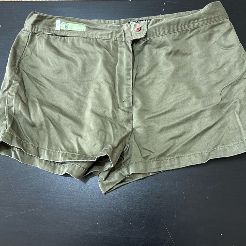 Vintage Polo Jeans Co. Olive green shorts. Size 12. - Picture 1 of 8
